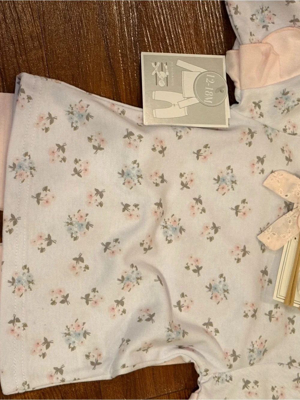 Shabby Chic - Baby Floral Headband Set and Matching Pink Outfit